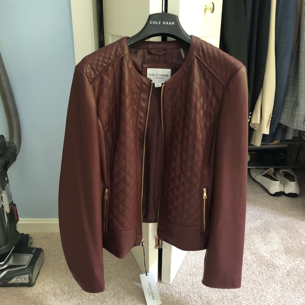 COLE HAAN LEATHER JACKET